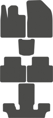 Комплект ковриков для авто Alicosta 2658_1_сер для EXEED VX I SUV +3 ряд 2023-н.в. (EVA соты, серый) - 