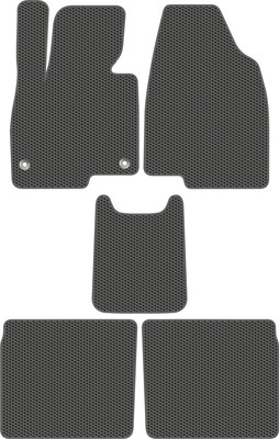 Комплект ковриков для авто Alicosta 2664_1_сер для FAW T99 I SUV 2019-2022 (EVA соты, серый) - 