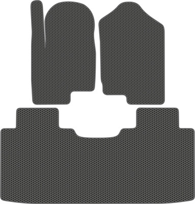 Комплект ковриков для авто Alicosta 3008_1_сер для Foton Mars 9 I пикап +задний ряд 2023-н.в. (EVA соты, серый) - 