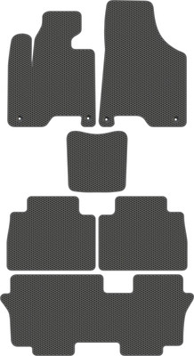 Комплект ковриков для авто Alicosta 3011_1_сер для GAC GS8 I SUV/J2F5/J2F5B +3 ряд 2016-н.в. (EVA соты, серый) - 