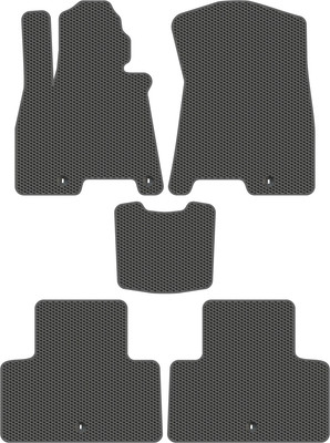 Комплект ковриков для авто Alicosta 3018_1_сер для Genesis GV80 SUV 2020-н.в. (EVA соты, серый) - 