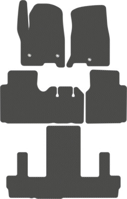 Комплект ковриков для авто Alicosta 3020_1_сер для GMC Yukon IV SUV/K2UG +3 ряд 2014-н.в. (EVA соты, серый) - 