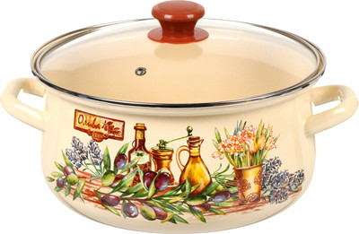 Кастрюля КМЗ Италика / 61904-122/4.02-У4Ит (слоновая кость) -