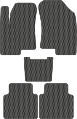 Комплект ковриков для авто Alicosta 1802_1_сер для Haval Jolion 4WD I SUV 2020-н.в. (EVA соты, серый) - 