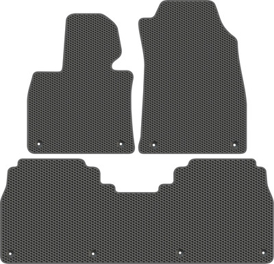 Комплект ковриков для авто Alicosta 3036_1_сер для Hongqi E-HS9 I SUV +задний ряд 2021-н.в. (EVA соты, серый) - 