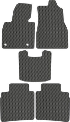 Комплект ковриков для авто Alicosta 3040_1_сер для Hongqi HS5 I SUV 2023-н.в. (EVA соты, серый) - 
