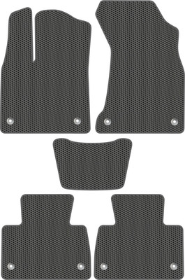 Комплект ковриков для авто Alicosta 3043_1_сер для Hongqi HS7 I SUV 2018-н.в. (EVA соты, серый) - 