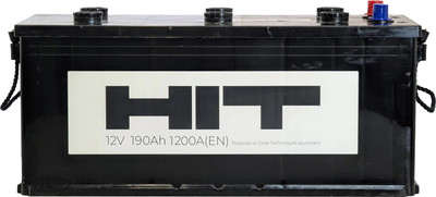 Автомобильный аккумулятор HIT 190 (4) рус -/+ 1200A с бортом 6CT-190N.
