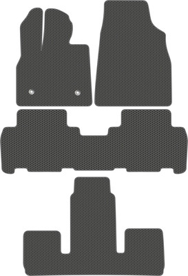 Комплект ковриков для авто Alicosta 2570_1_сер для BYD Tang II SUV +3ряд 2022-н.в. (EVA соты, серый) - 