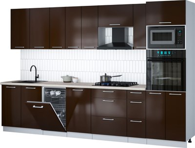 

Кухонный гарнитур, Мила Gloss 3.2-ПМ3