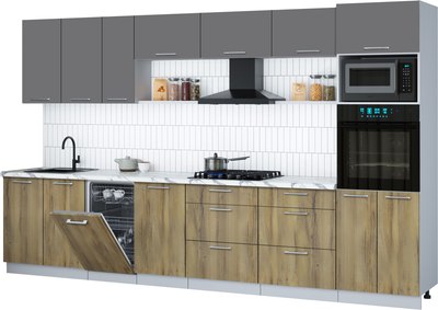 

Кухонный гарнитур, Мила Gloss 3.5-ПМ3