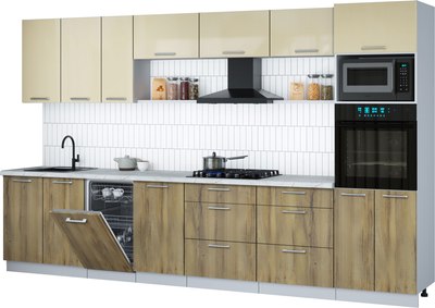 

Кухонный гарнитур, Мила Gloss 3.5-ПМ3