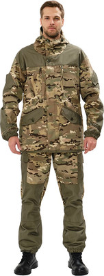 Костюм для охоты и рыбалки УРСУС Горка-М кмф Мультикам/хаки Рип-стоп / КОС490 (р.44-46, 170-176) -