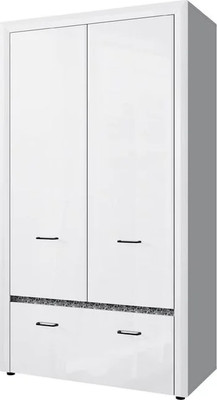 Шкаф Anrex Whiteblac 2DG1S (белый/белый глянец) -