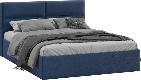 Каркас кровати ТриЯ Глосс универсальный тип 1 140x200 (микровелюр Wellmart Blue)