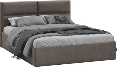 Каркас кровати ТриЯ Глосс универсальный тип 1 140x200 (микровелюр Wellmart Latte) - 