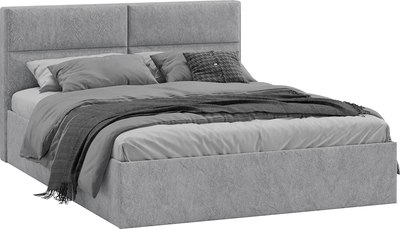 Каркас кровати ТриЯ Глосс универсальный тип 1 140x200 (микровелюр Wellmart Silver) - 