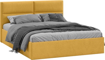Каркас кровати ТриЯ Глосс универсальный тип 1 140x200 (микровелюр Wellmart Yellow) - 