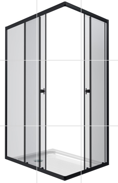 Купить Душевой уголок Maroni Stile Nero-GLS 100x80 / Щ0000063960 в Минске