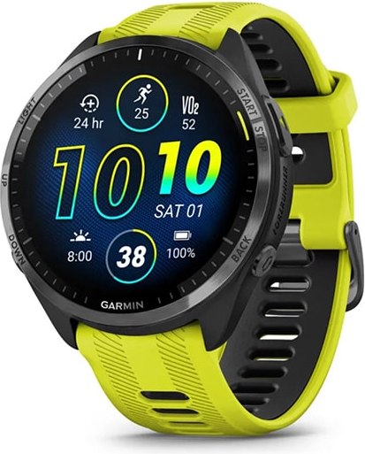 Умные часы Garmin Forerunner 965 47mm / 010-02809-112 (черный/желтый)