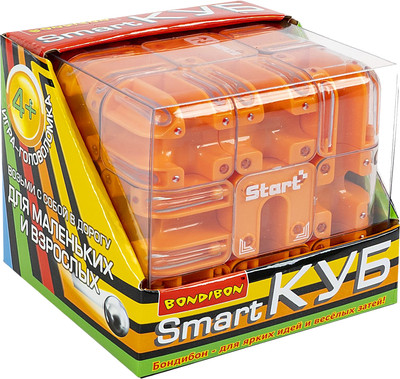 Игра-головоломка Bondibon Smart Куб Вох 3D-лабиринт крутящийся / ВВ6557-Б -