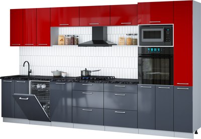 

Кухонный гарнитур, Мила Gloss 3.6-ПМ3