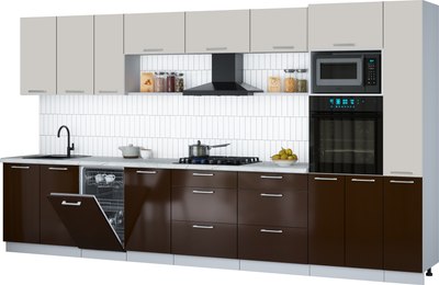 

Кухонный гарнитур, Мила Gloss 3.8-ПМ3