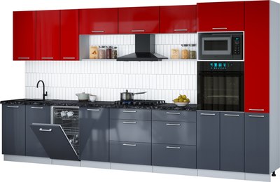 

Кухонный гарнитур, Мила Gloss 3.8-ПМ3