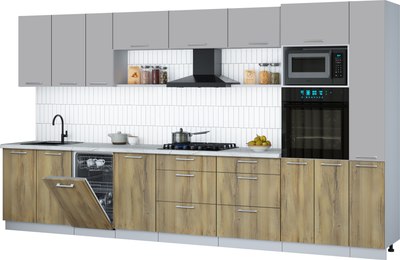 

Кухонный гарнитур, Мила Gloss 3.8-ПМ3
