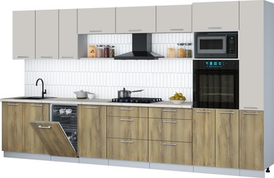 

Кухонный гарнитур, Мила Gloss 3.8-ПМ3