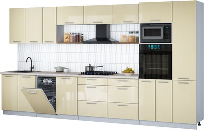 

Кухонный гарнитур, Мила Gloss 3.9-ПМ3