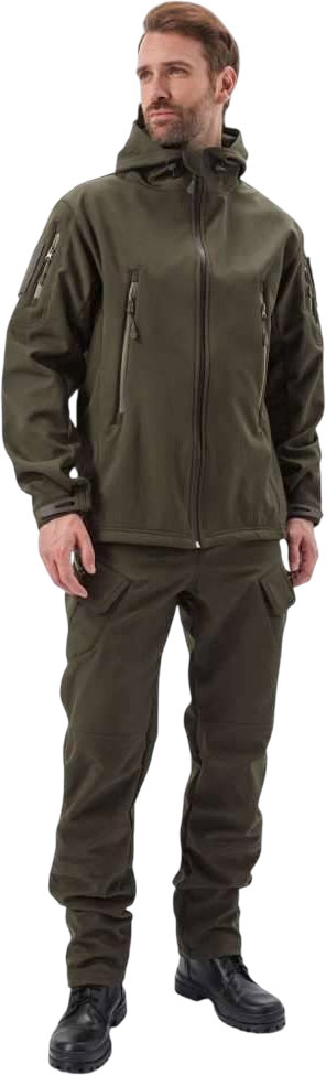 Костюм для охоты и рыбалки УРСУС Вепрь хаки Софтшелл / КОС619 (р.52-54, 182-188)
