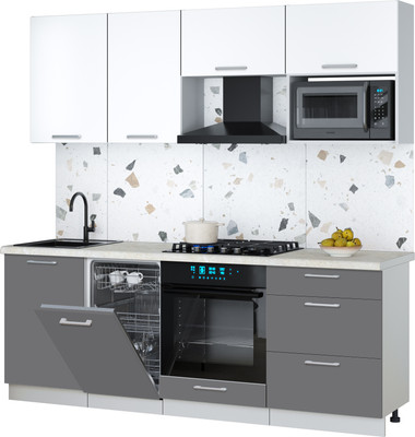 

Кухонный гарнитур, Мила Gloss 2.15-ПМ4