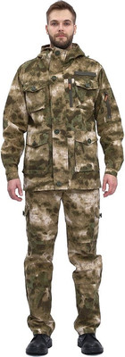 Костюм для охоты и рыбалки УРСУС Сумрак кмф Облака зеленый Рип-Стоп / КОС407 (р.56-58, 170-176) - 