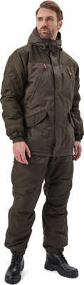 Костюм для охоты и рыбалки УРСУС Геркон хаки/темно-оливковый ПолиИтали/Кошачий глаз / КОС448 (р.64-66, 170-176) - 
