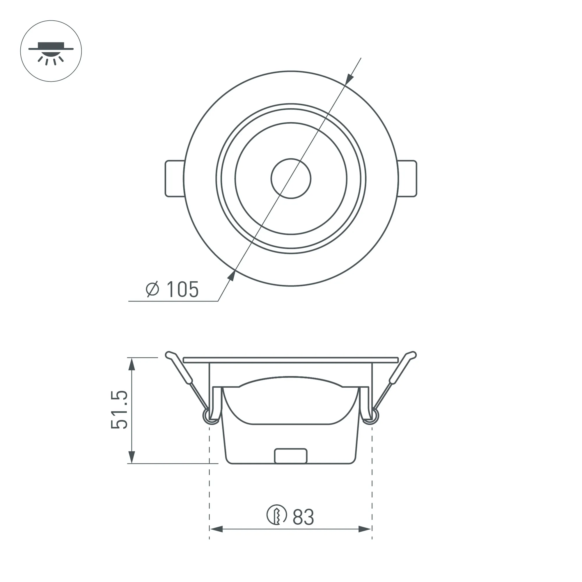 Точечный светильник Arlight LTD-POLAR-TURN-R105-10W Warm3000 WH 36deg / 032867 — фото 6