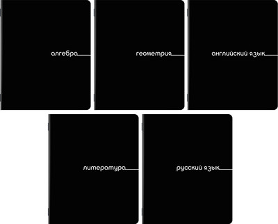 Набор предметных тетрадей Brauberg Black / 405184 (5шт) - 