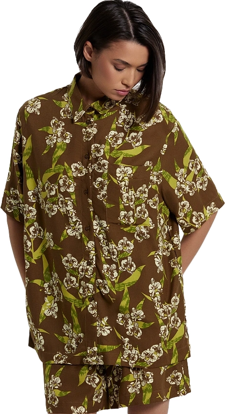 Рубашка Mark Formelle 112855/1 (р.170-96-102, цветы на кенгуру)