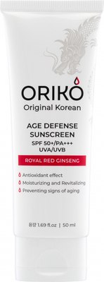 Крем солнцезащитный Oriko Royal Red Ginseng Age Defense Sunscreen SPF 50+ PA+++ (50мл) - 