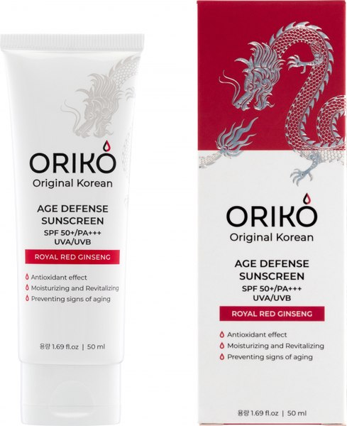 Крем солнцезащитный Oriko Royal Red Ginseng Age Defense Sunscreen SPF 50+ PA+++ (50мл)