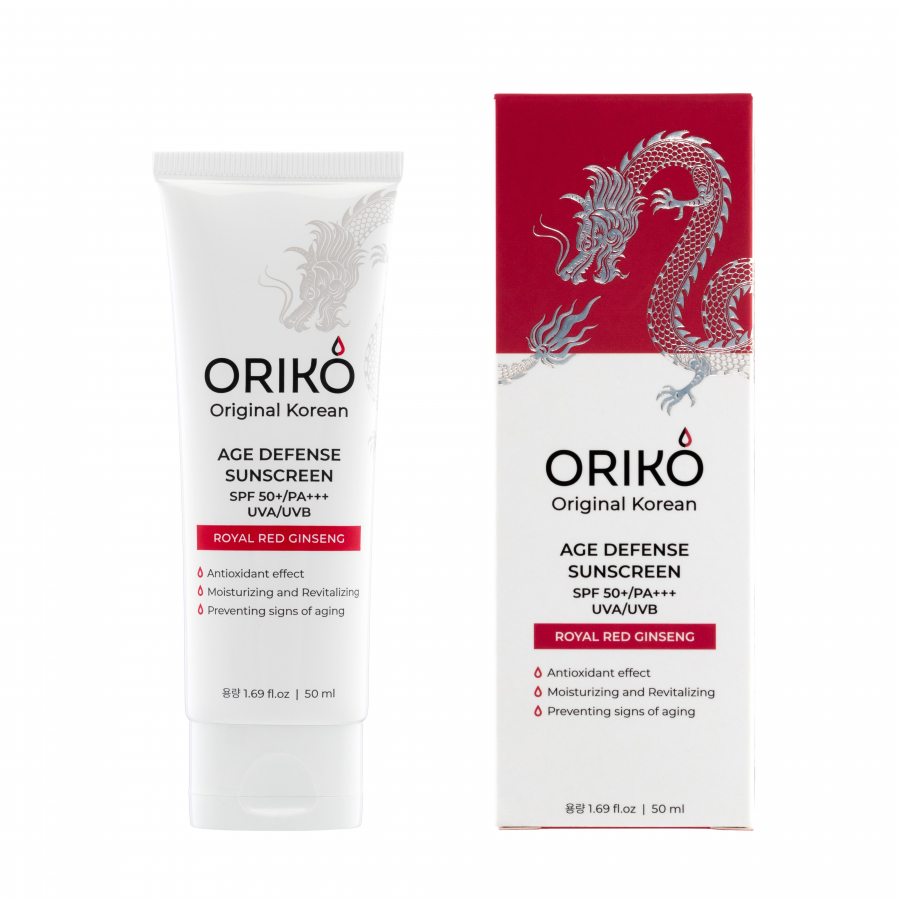 Крем солнцезащитный Oriko Royal Red Ginseng Age Defense Sunscreen SPF 50+ PA+++ (50мл) — фото 2