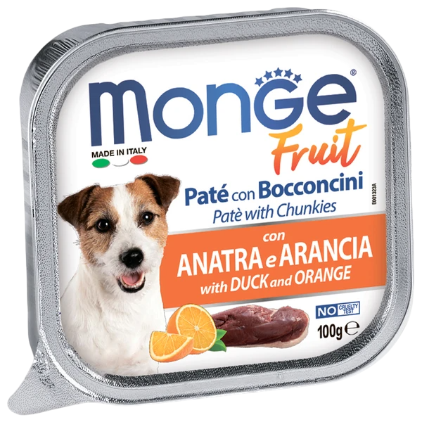 Влажный корм для собак Monge Dog Fruit с уткой и апельсином (100г)