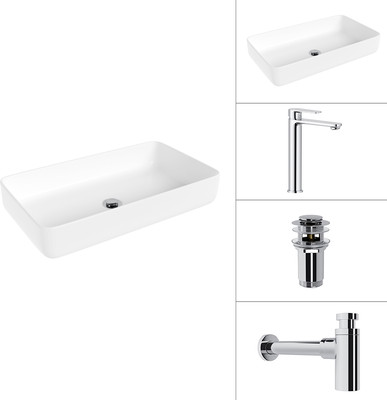 

Умывальник со смесителем, 21487-60 + Moon 21СK81691C + сифон 21635CH + дон.клапан 21190CH