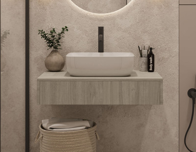 Тумба под умывальник ЗОВ Токио Премиум 80 / TP80ELSPTOC2 (вяз либерти серебряный) -