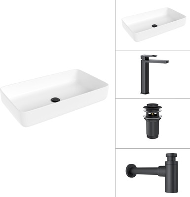 

Умывальник со смесителем, 21487-60 + Cascade 21СК0655BS + сифон 21635B + дон.клапан 21190B