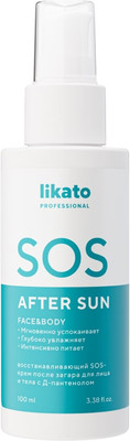 Крем после загара Likato Professional Восстанавливающий с Д-пантенолом и алоэ (100мл) -