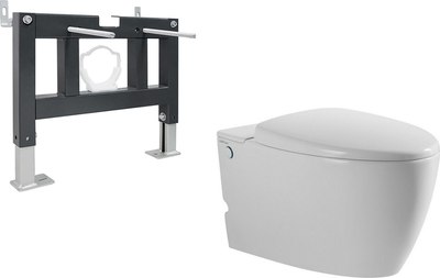 

Унитаз подвесной с инсталляцией, Bequem AC1107P-AC0101P