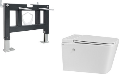 

Унитаз подвесной с инсталляцией, Bequem AC1202P-AC0101P