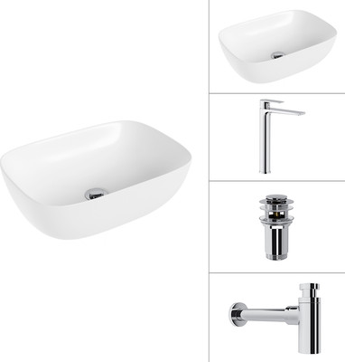 

Умывальник со смесителем, 21493A + Reef 21CK8678C + сифон 21635CH + дон.клапан 21190CH