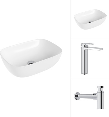 

Умывальник со смесителем, 21493A + Cascade 21СК0655C с сифоном 21635CH